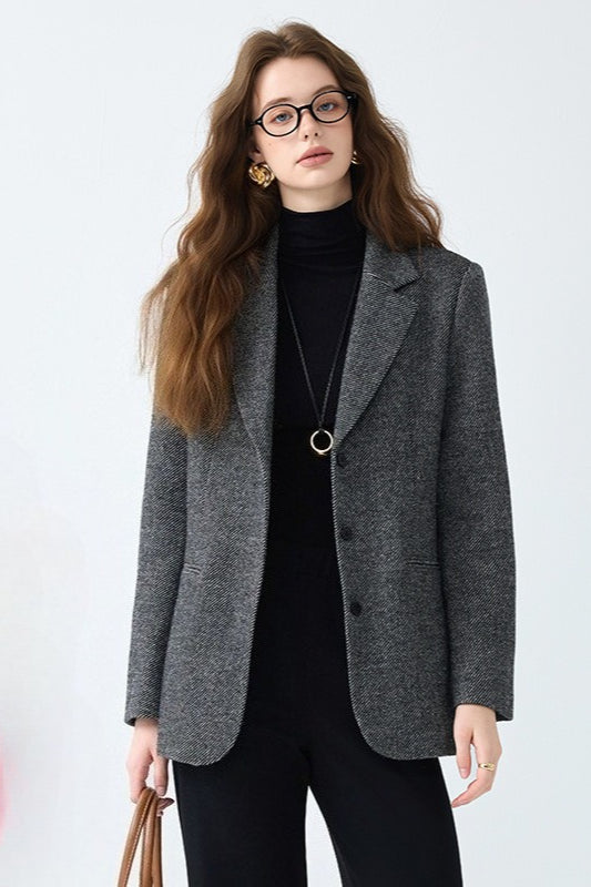 Vintage Inspired Heavy Wool Blazer