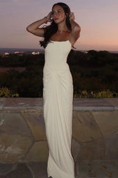 Boned Lace-Up Strapless Party Dress 3