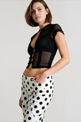See Through Lace Fitted T-shirts
