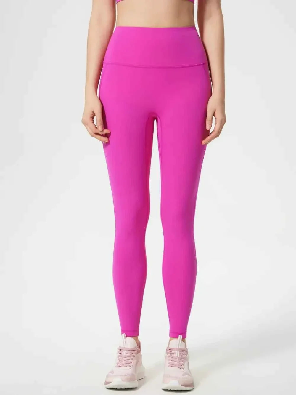 High Waist Wide Waistband Ankle Length Active Leggings 18