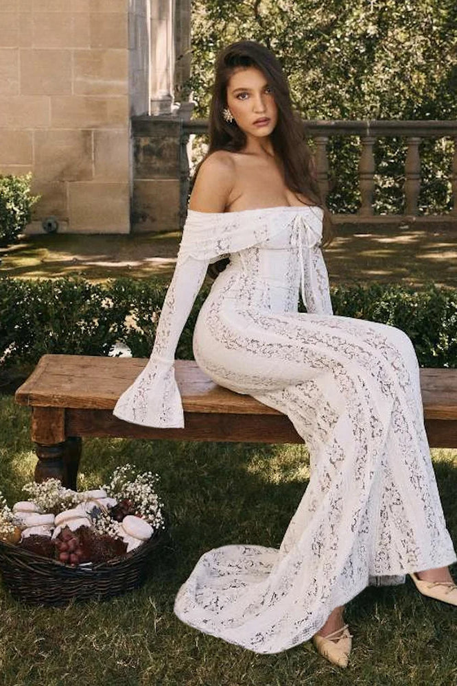 Backless Mesh Patchwork Maxi Dress 4