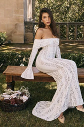 Backless Mesh Patchwork Maxi Dress 4