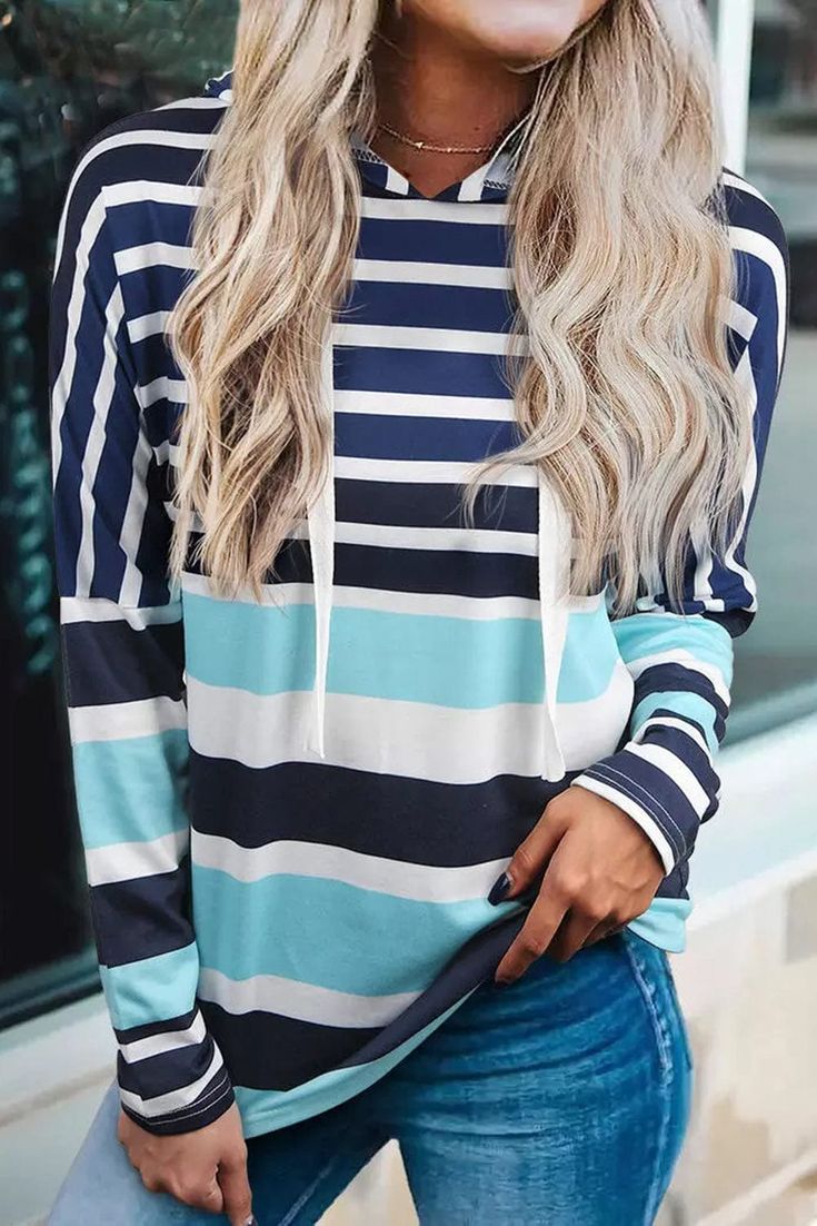 Begin Again Striped Sweatshirt