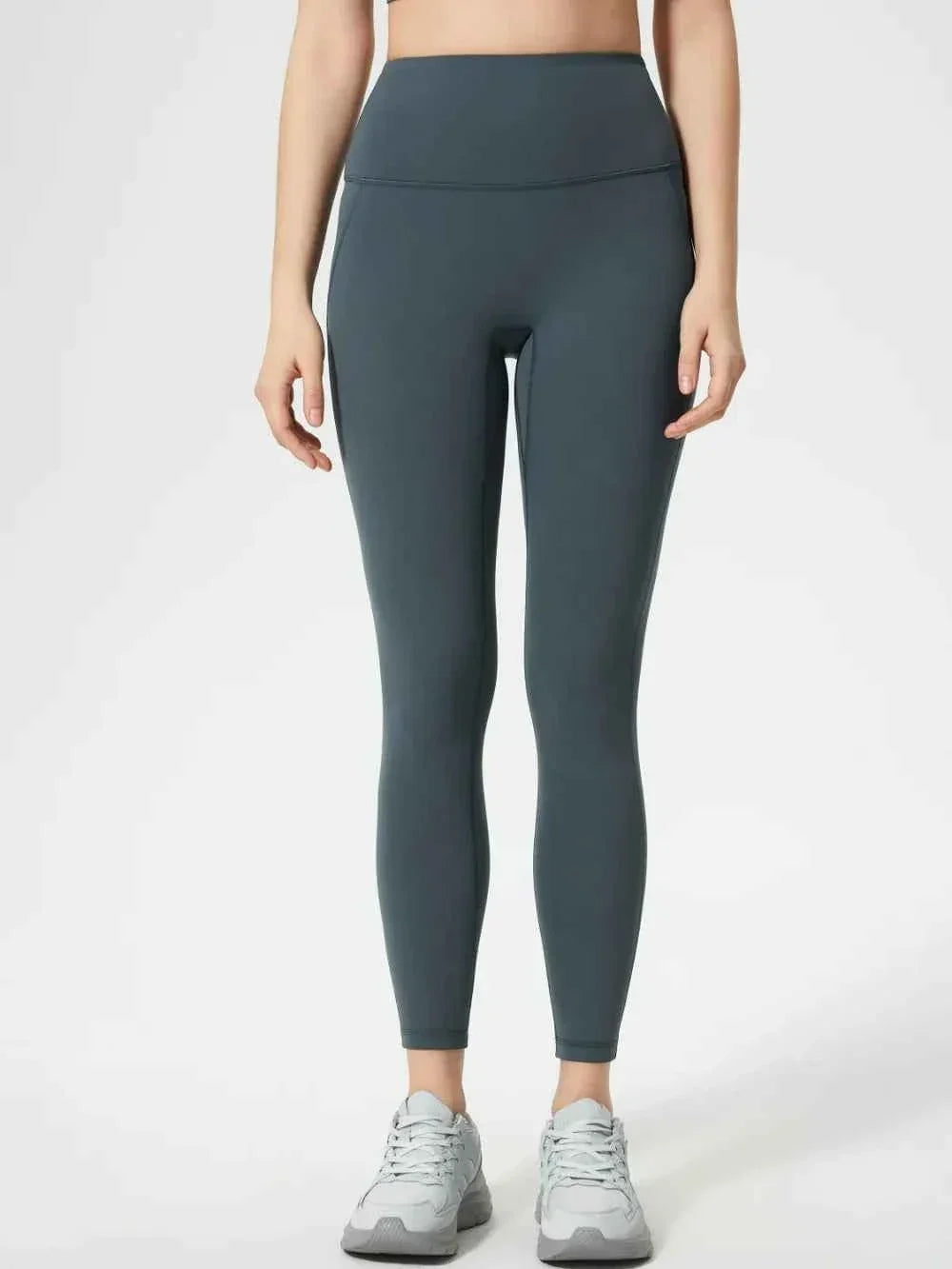 High Waist Wide Waistband Ankle Length Active Leggings 12