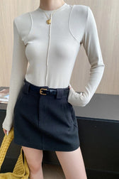 Slim Fit Tailored Long Sleeve Top