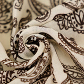 Paisley Faux Linen Square Hair Neck Sun Scarf