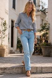 Ruffle Long Sleeve Blouse