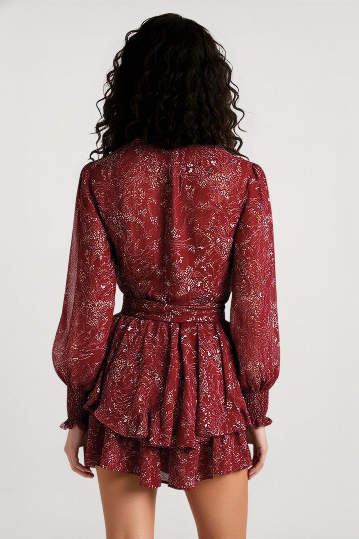 Spring Vintage Perspective Floral Print Dress
