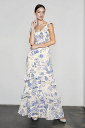 Elegant Ruffle Floral Dress