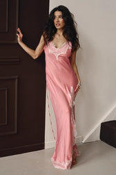 Lace Splice Cami Maxi Dress - View 3