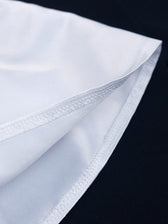 Satin Stand Collar Bell Sleeve Swing Midi Dress 10
