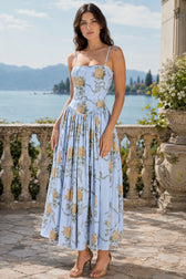 Ditsy Floral Slim Fit Slip Dress