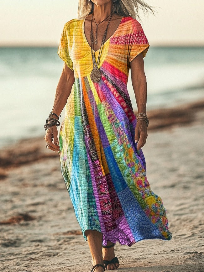 Luna | Boho Dress with a Summery Design