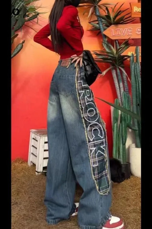 Hip-Hop Patchwork Jeans