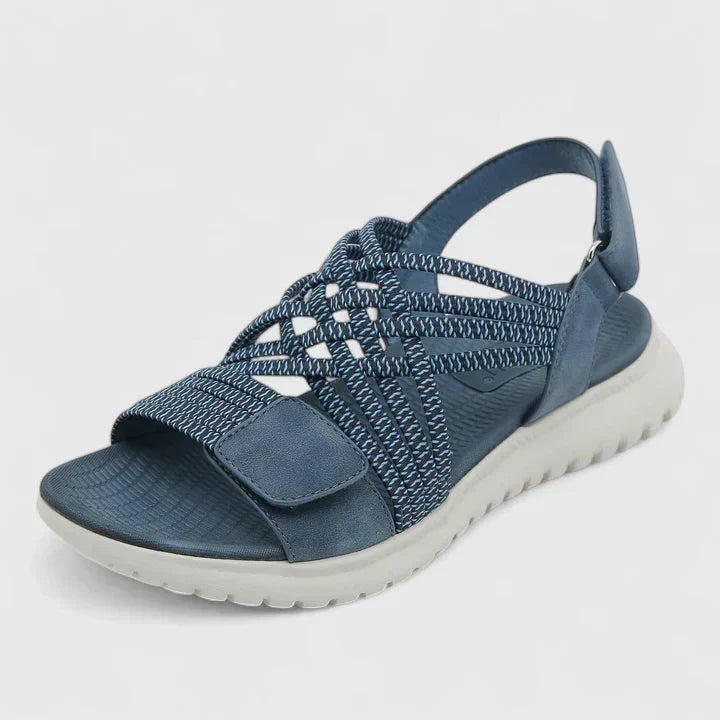 Open Toe Woven Strap Slingback Sport Sandals