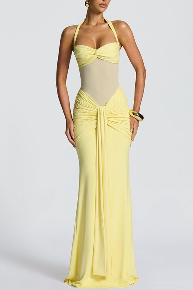 Ruched LowBack Bodycon Party Dress