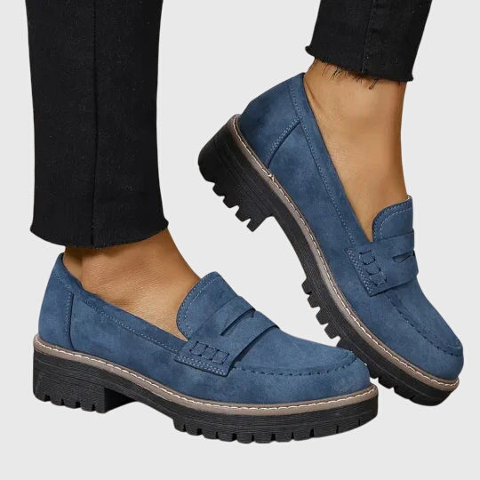 Chunky Lug Sole Slip On Penny Loafers