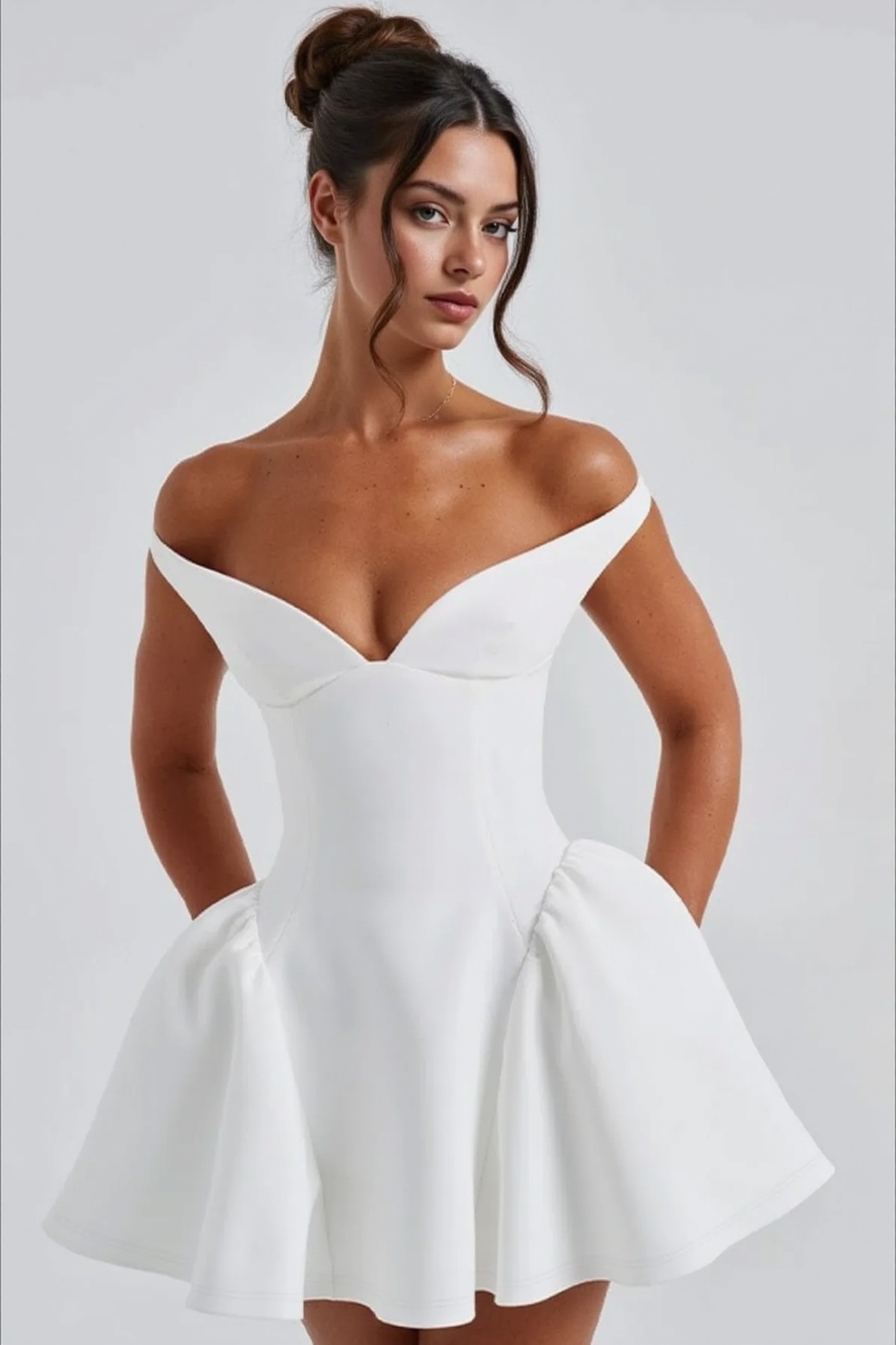 Sexy Deep V Backless Solid Fitted Party Dress