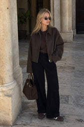 Minimalist Lapel Short Wool Coat