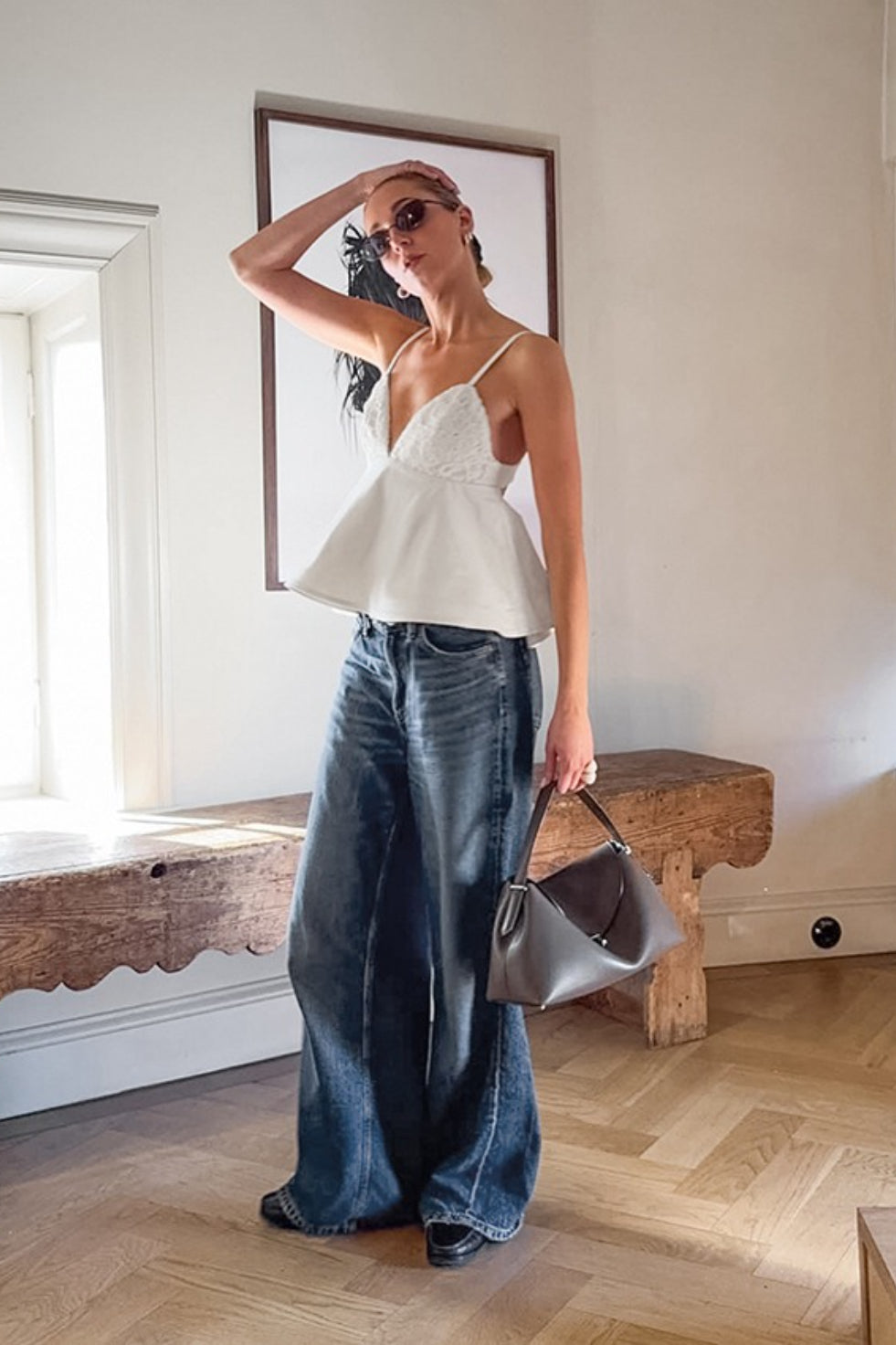 White Lace Bustier Cami Top