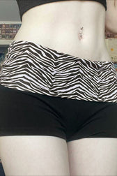 Letter Print Bodycon Booty Shorts