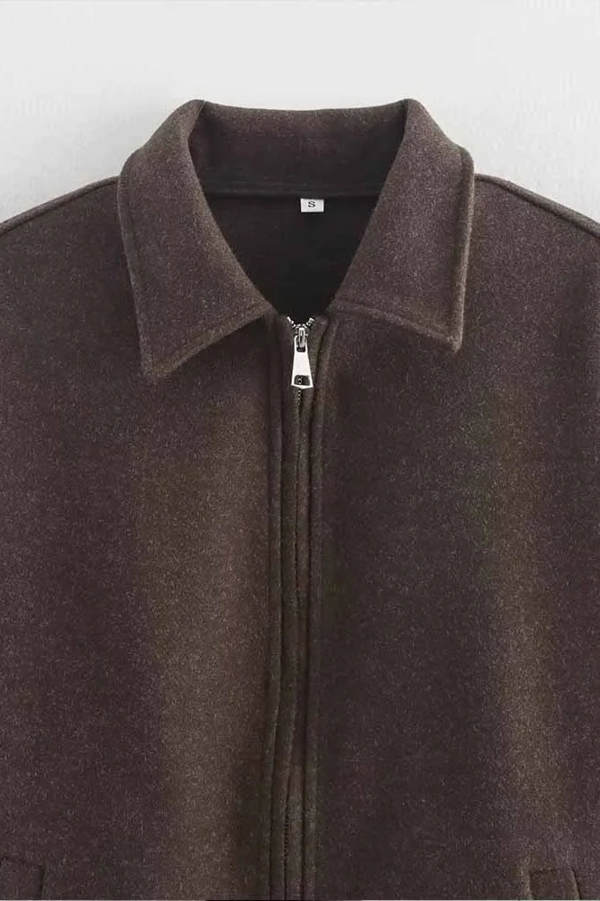 Casual Lapel Zip Jacket