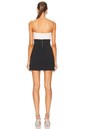 Strapless Rhinestone Bow Bodycon Mini Dress 3