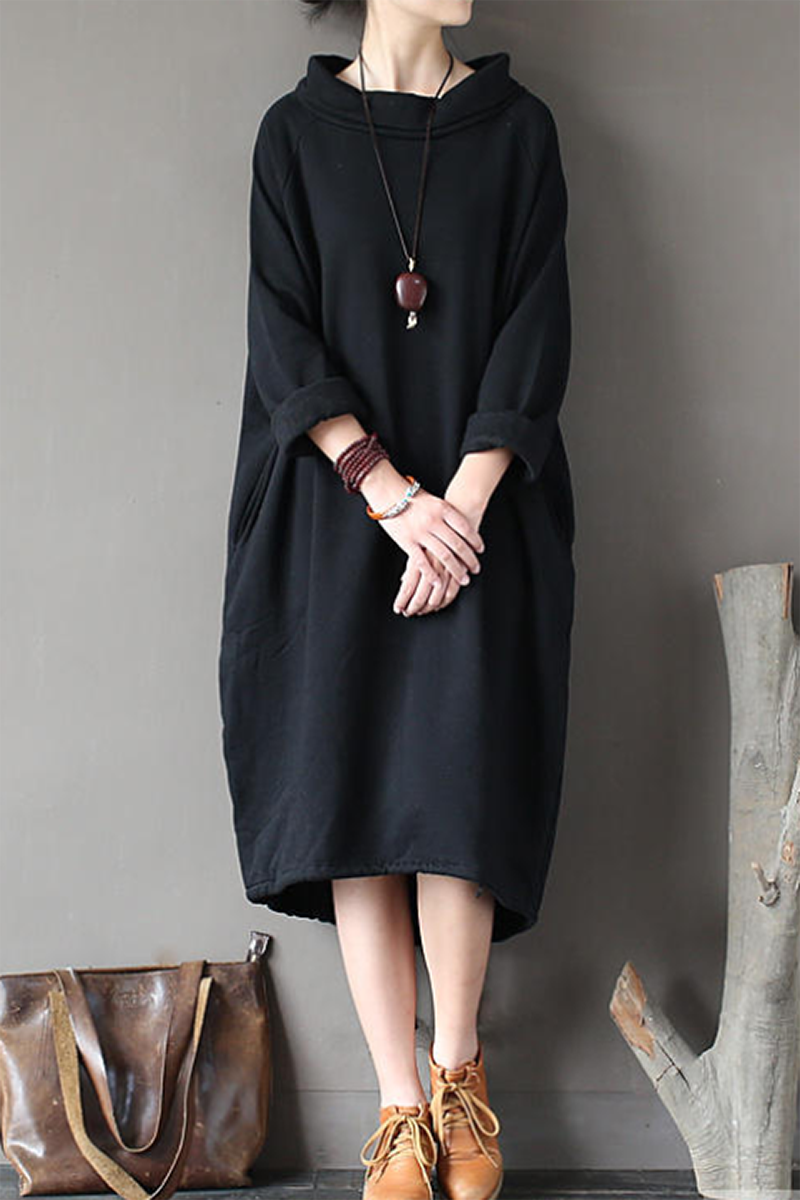 Nuria Long Sweater Dress Dress with Relaxed Fit and Everyday Wear