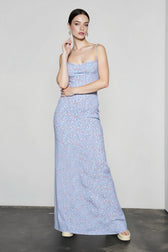 Floral Cami Backless Slim Bodycon Dress