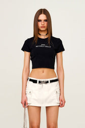 Cropped Fitted Crewneck T-Shirt