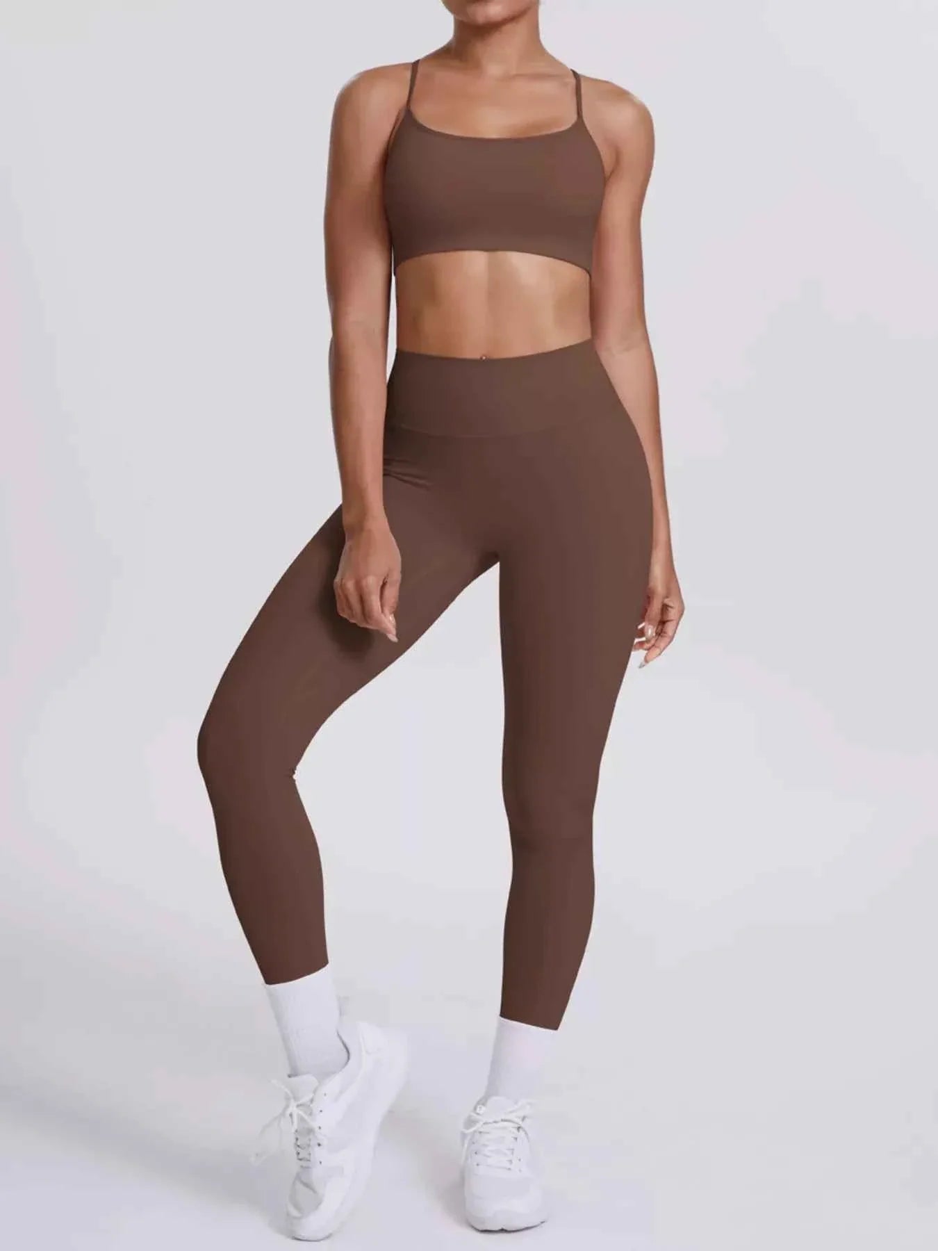 Criss-Cross Back Cami and Leggings Active Set