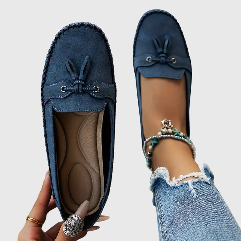 Round Toe Tassel Slip On Moccasin Flats
