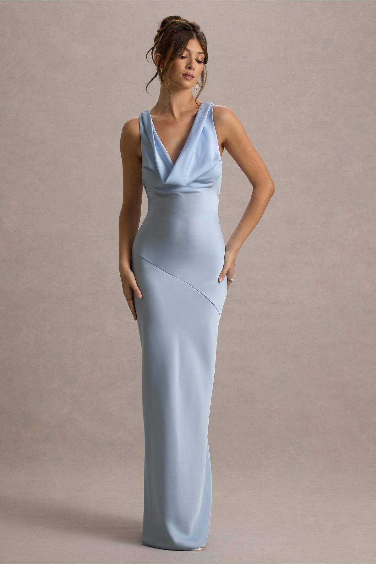 Satin Mermaid Low-Back Party Dress 4