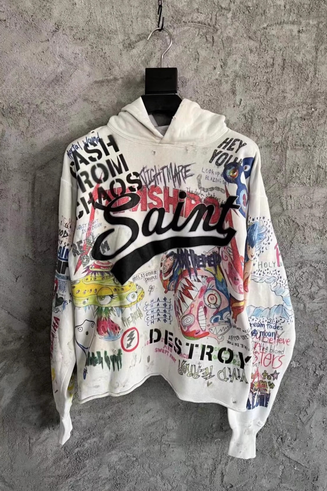 Murakami Graffiti Print Hoodie