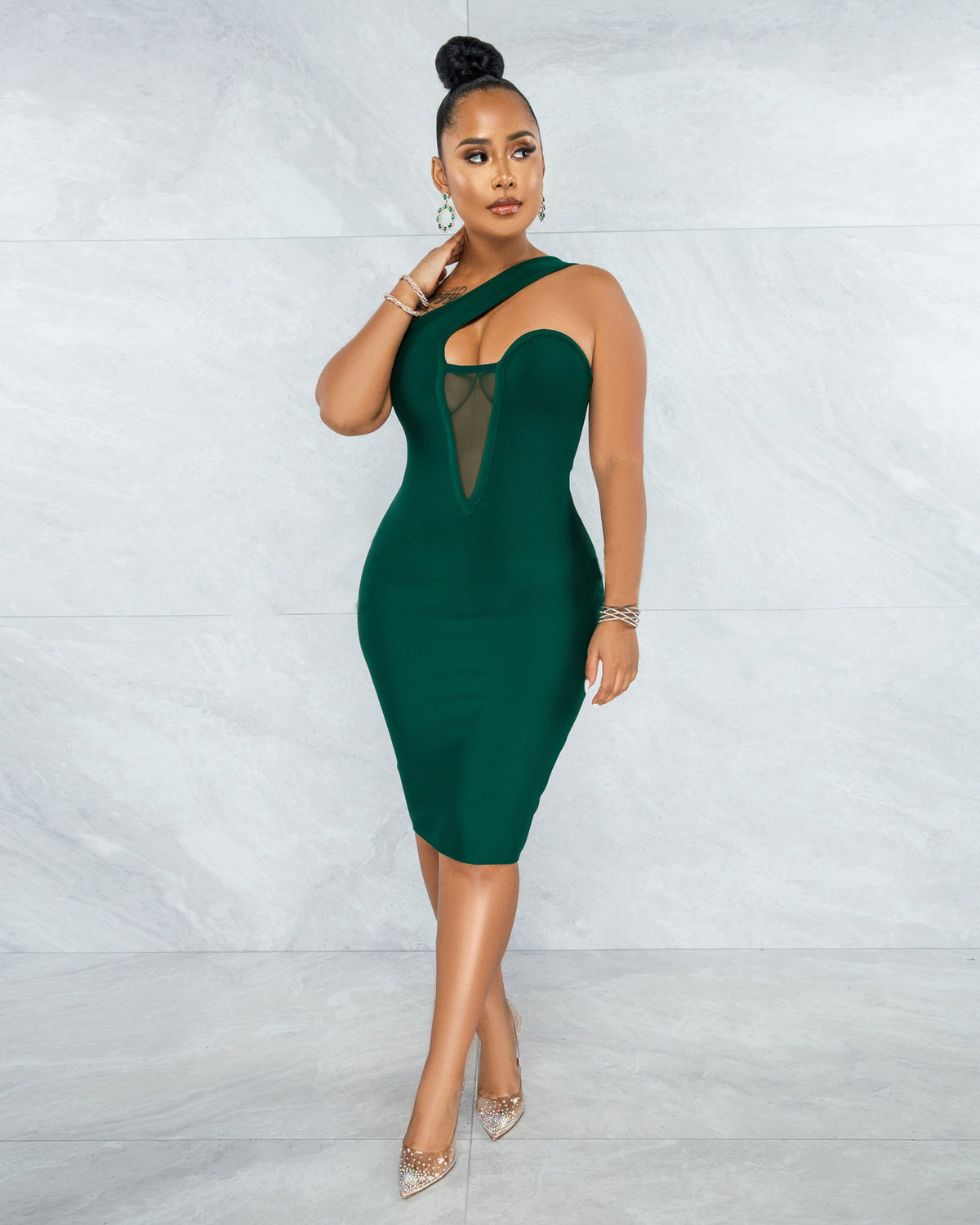 Women Clothing Sexy Mesh Patchwork Invisible Zipper Dress