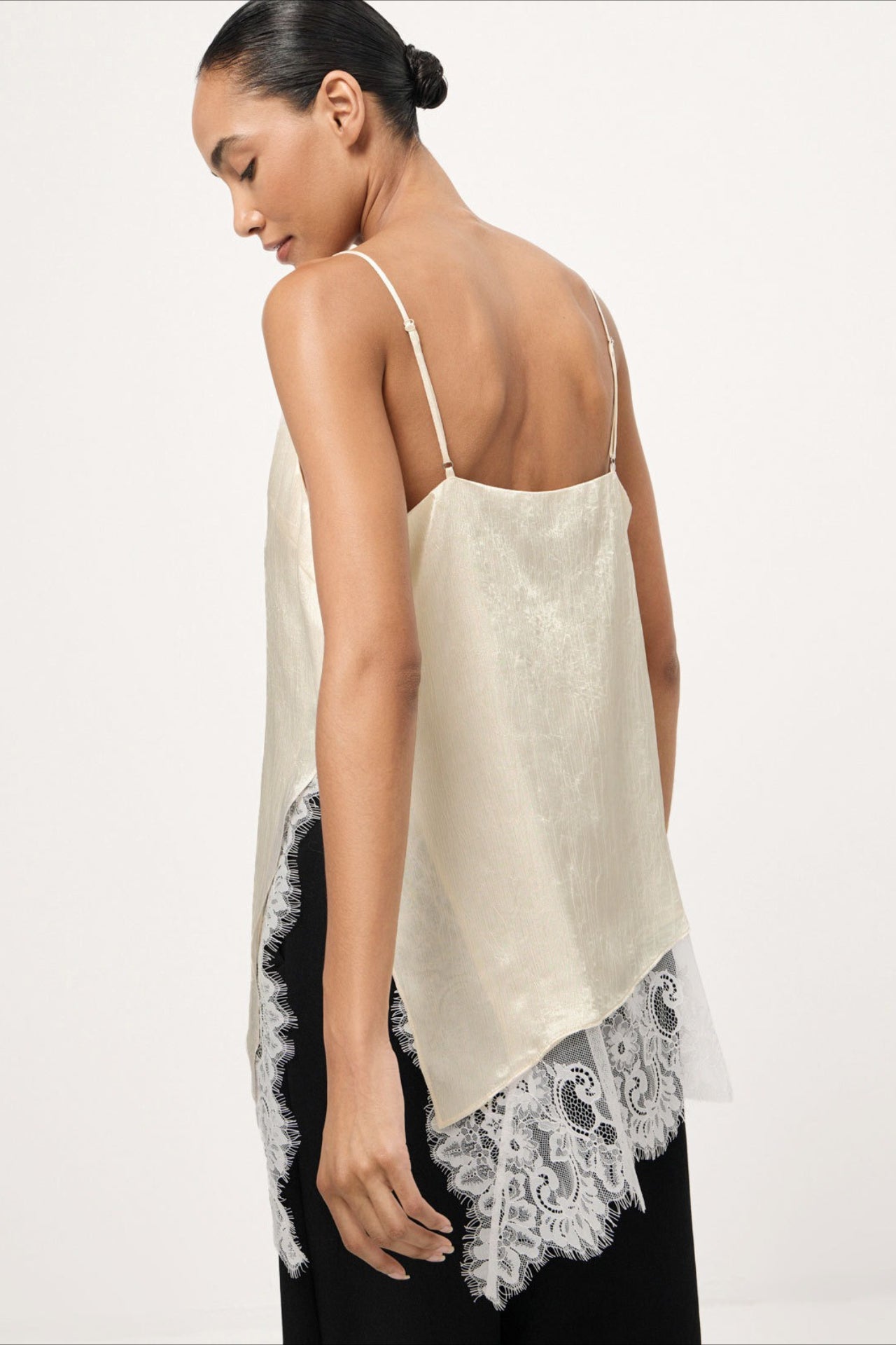 Lace Hem V-Neck Cami Top