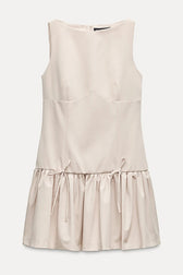 Solid Velvet Bow Embellished Sleeveless Mini Dress - View 22