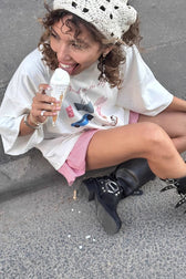 Hand Painted Print Oversized T-Shirt