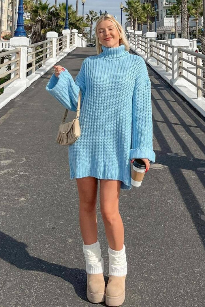 Casual Knit Turtleneck Sweater