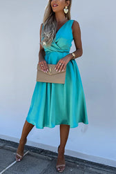 Hold You In My Memory Satin Midi Dress - View 6