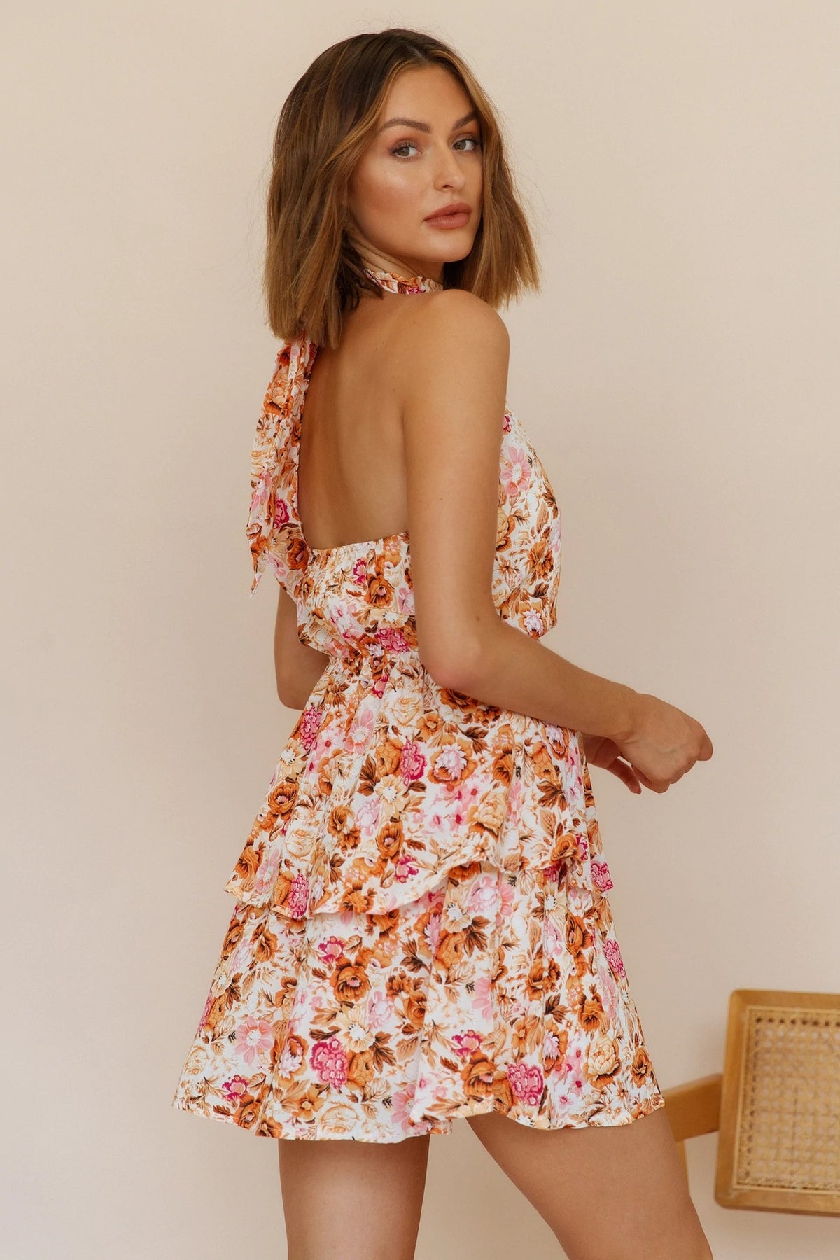 Summer Short Sexy Backless Halter Lace-up Dress