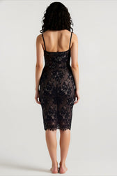 Spaghetti Strap Bodycon Lace Dress