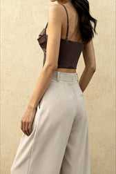 Cropped Sequin Graceful Halter Corset Top