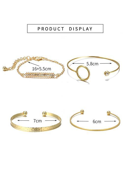 Round Beads Irregular Bracelet Set