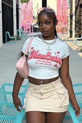 Trendy Graphic Crop Tee T-Shirt