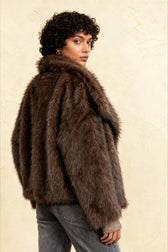 Fox Solid Fluffy Short Coat