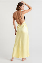 Yellow Stain Sling Midi Dress