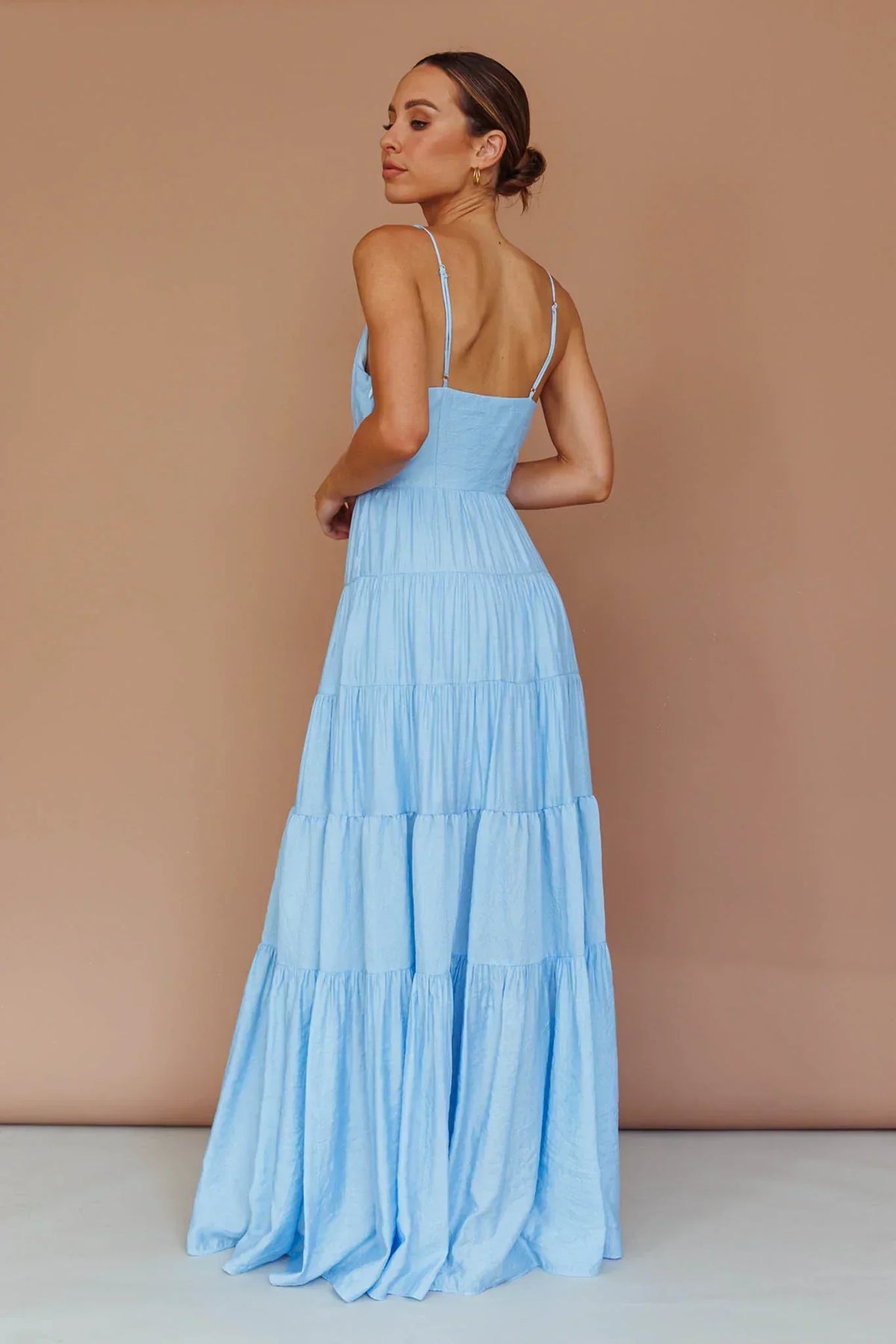 Main Attraction Cami Strap Maxi Dress Blue
