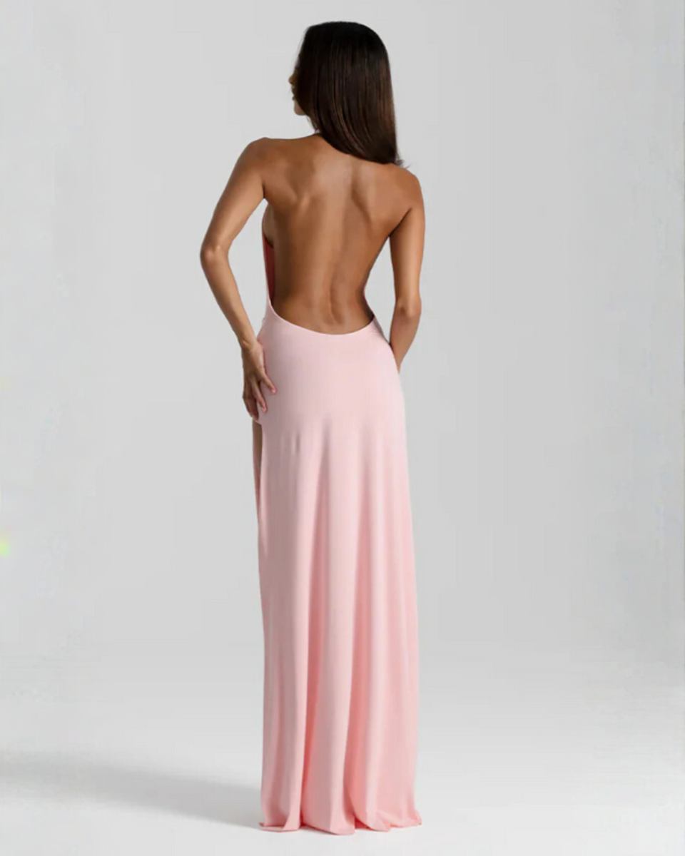 Simone | Halter Maxi Dress