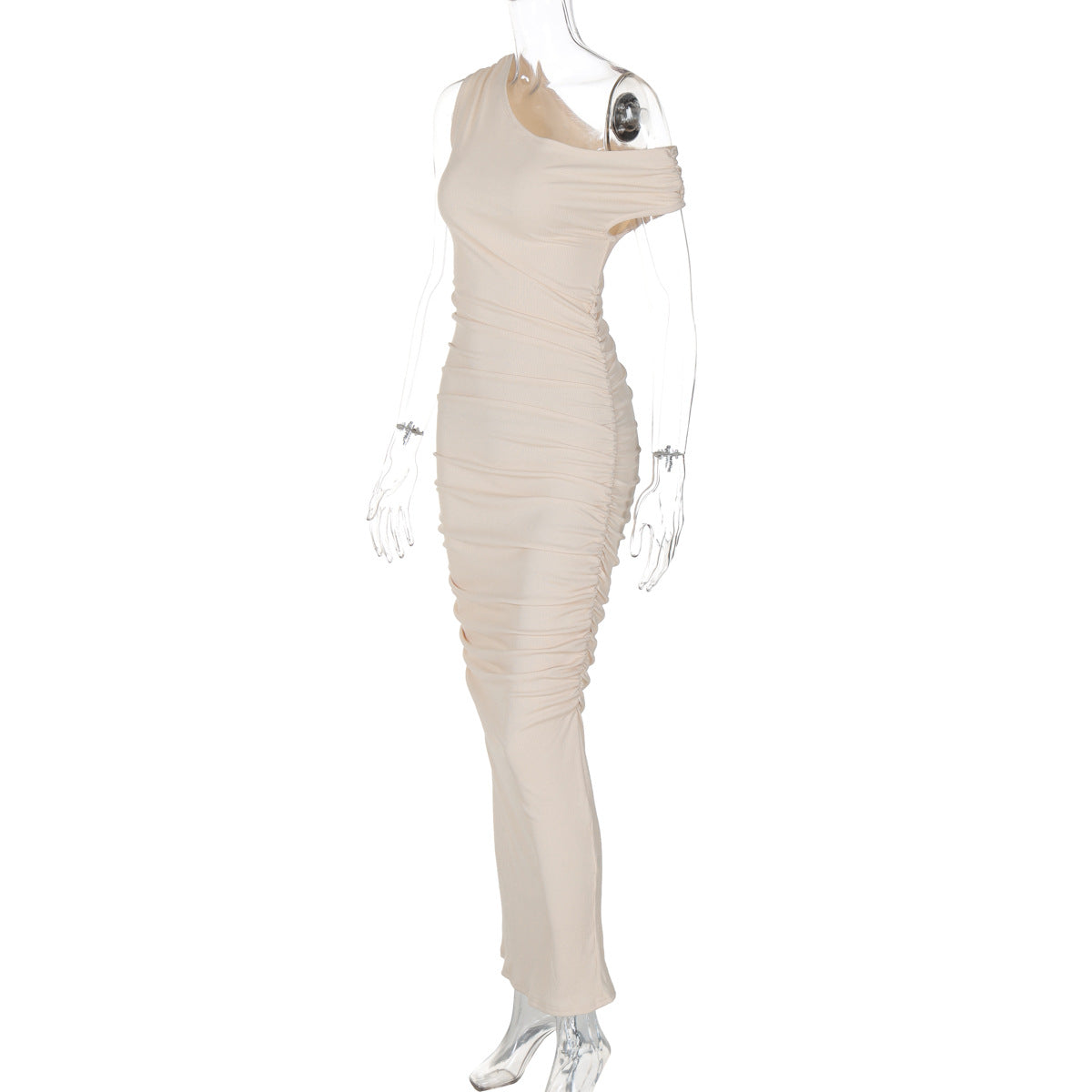 Mystical Off Shoulder Dress - Apricot